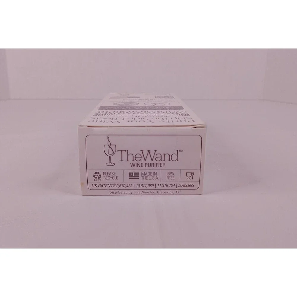 PureWine The Wand Wine Purifier 8-Pack Silver New Sealed No More Headaches